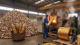 Unbreakable Wire Making out of Used Ammo Bullets | Process of Upcycling Bullets into Brass Wires