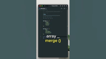 Php array_merge() function #php #shorts