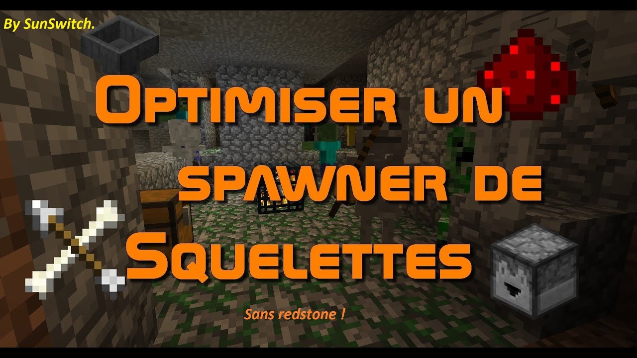 Tuto | Optimisation de spawner à Squelette et à Zombie | Minecraft