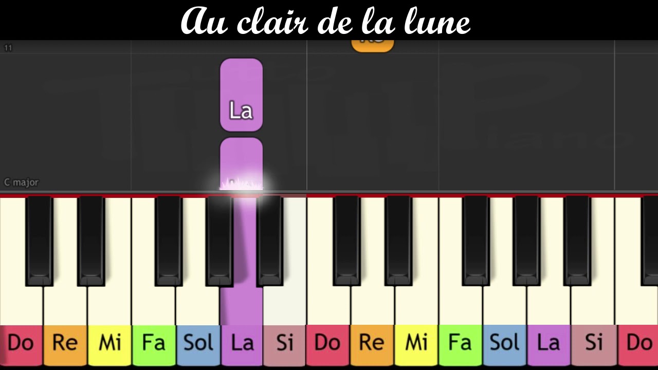 Piano pour enfants - Au clair de la lune 