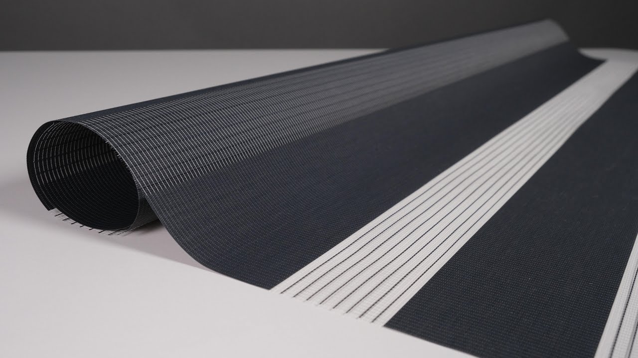 Ткань для рулонных штор «День-ночь» коллекция «Соло» Темно-серый 285 см ...