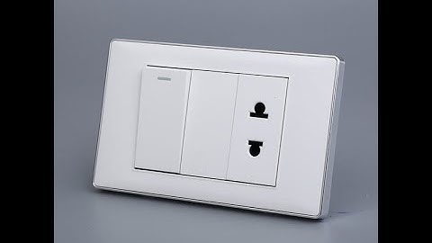 Công Tắc Ổ Cắm Âm Tường Có Màn Che Chống Giật Mặt Trắng Viền Bạc TENKO  I Tenko.com.vn