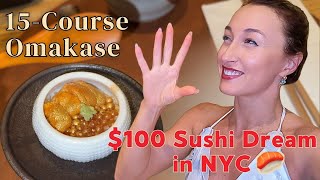$100 Omakase in NYC?! My Best Sushi Experience Ever 🍣