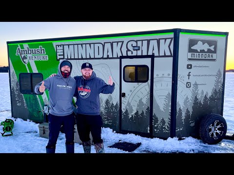48 Hour Ice Camping in a $70,000 Luxury Shack! (WE CAUGHT A GIANT)