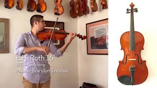 E.H. Roth 16" Viola, 1971, Germany / Brandon Encinas / at the Metzler Violin Shop