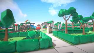 Low poly modular town pack