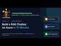 Build a RAG Chatbot on Azure in 15 Minutes (Step-by-Step) | What is RAG | Azure RAG Tutorial
