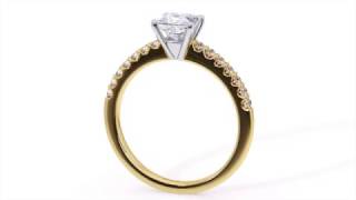 Milena - Princess Diamond Set Engagement Ring P-D1092-Y