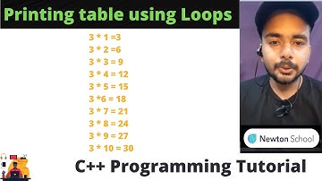 Print Table in C++ using For Loop