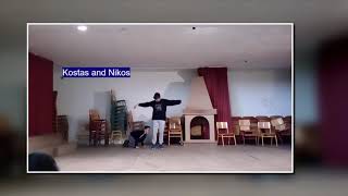 Students improvise playing animals in the forest