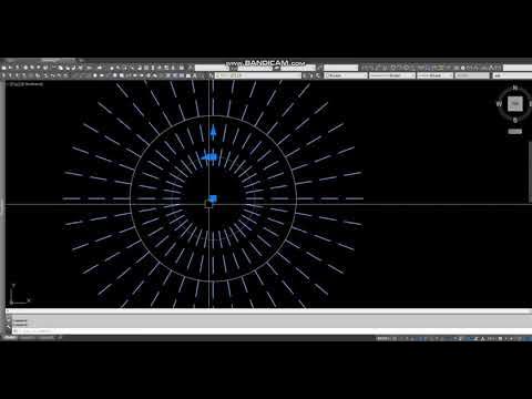 Autocad 2D tutorial - How to draw lines around a circle ussing array ...