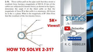 2-31 hibbeler statics chapter 2 | hibbeler statics | hibbeler