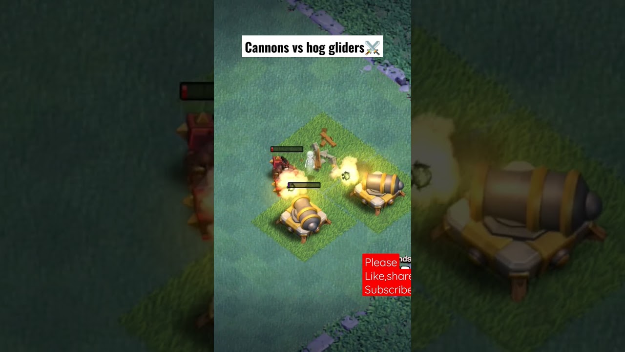 Cannons vs hog gliders⚔️ Clashofclan 