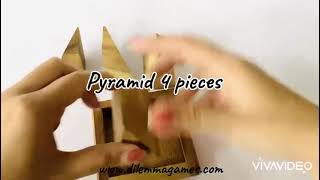 PYRAMIDS PUZZLES: Brain teasers solutions, squared based! Presented by DILEMMA GAMES