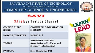 Associative and set associative problems and memory interleaving in Computer Organization