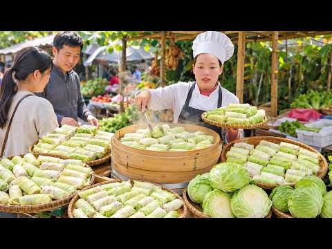 The Entire Market Went Crazy For My Stuffed Cabbage Rolls | Trieu Mai Huong