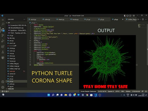 PYTHON TURTLE CORONA SHAPE