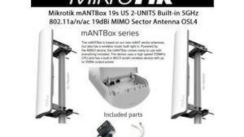 Unboxing #Mikrotik #mANTBox 19s 5GHz 120 degree 19dBi
