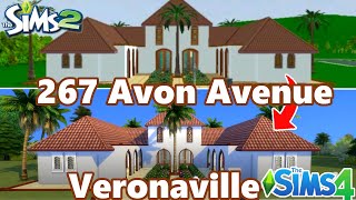 SIMS 2 VERONAVILLE: 267 AVON AVENUE in SIMS 4 🌴| Recreating Veronaville | SimSkeleton