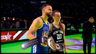 Stephen Curry vs Sabrina Ionescu 3Point Contest  2024 NBA AllStar Saturday Night