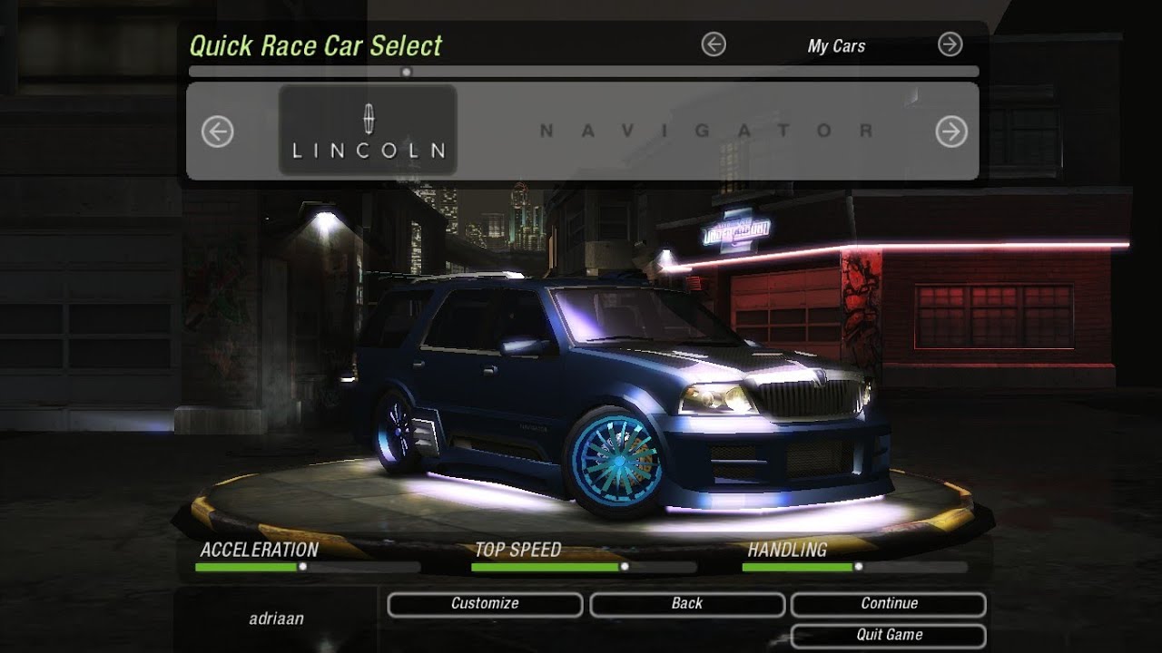 DRINING IN FULLY MODIFIED LINCOLN NAVIGATOR SUV IN NFS Underground 2 game play 🎮