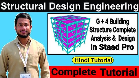 G+4 Building Structure Complete Analysis & Design In Staad Pro | Staad Pro Complete Hindi Tutorial