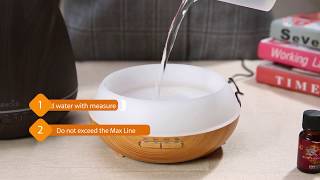Easehold 400ml Essential Oil Aromatherapy Diffuser Ultrasonic Humidifier