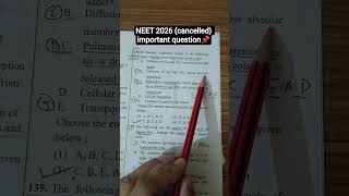 neet 2026 biology important question for Re-NEET ‼️ #neet2026 #shorts