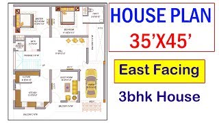 35 X 45 House Plan Design East Facing Rd Design Youtube