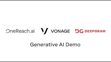 OneReach.ai, Vonage and Deepgram Partner to Revolutionize Conversational AI
