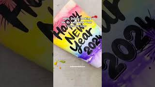 New Year Craft - Foil Marker Art (get printable on my site)