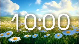 10 Minute Spring Timer to Music | Relaxing Acoustic Classroom Timer