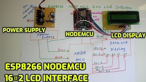 NodeMCU ESP8266  Interface with  16×2 LCD Display Screen