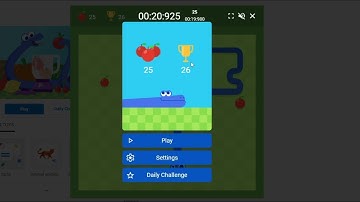 (Google Snake speedrun) 3 apple classic mode 25 apples 19.980