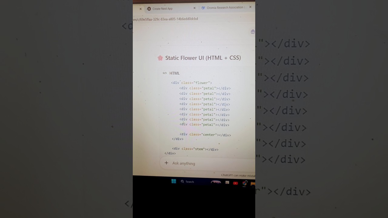 #ai code generator # Design beautifully flower by html and css only