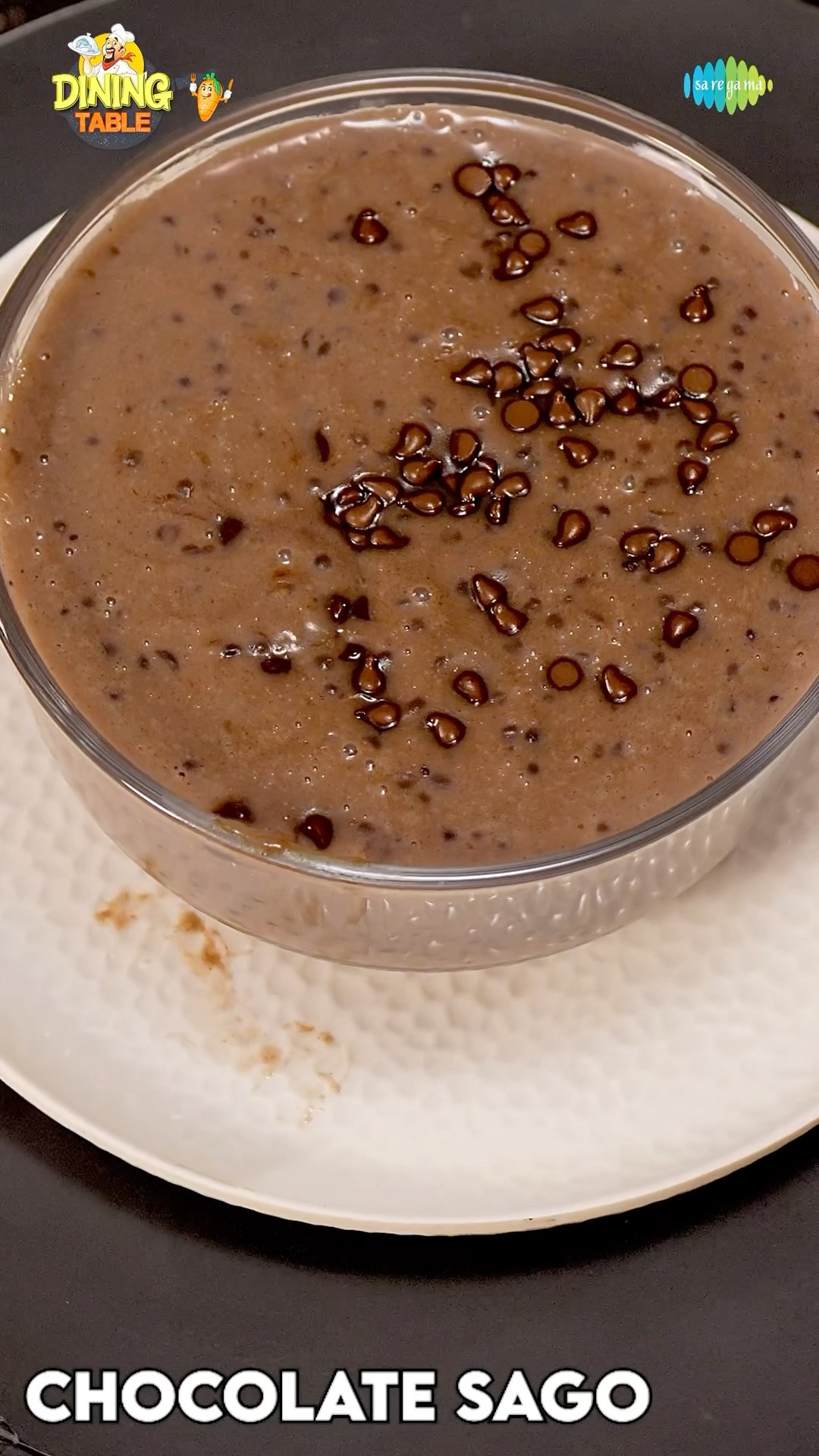 Christmas Special Dessert | Tasty Chocolate Sago | Dining Table |  #shorts #ytshorts