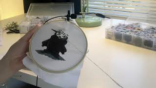 ASMR cross stitch Baby Yoda #2
