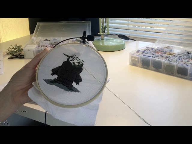 ASMR cross stitch Baby Yoda #2