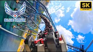 Blue Hawk Back Row POV [5K] Six Flags Over Georgia