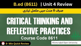 8611 book review | B.ed AIOU | Complete Chapter 4 Review