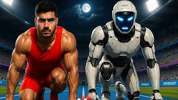 MrBeast Fastest Man vs Robot 🤖– My Honest Reaction! #mrbeast
