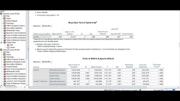 How to Interpret Output from SPSS Using Multivariate Repeated Measures Analysis of Variance