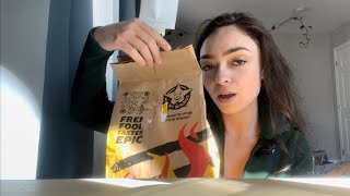 ASMR Carls Junior Famous Star Burger Satisfying Crunchy Eating Sounds for Deep Sleep