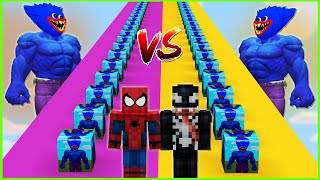 Kasli Huggy Wuggy Şans Bloklari Challenge Örümcek Adam Vs Venom - Minecraft