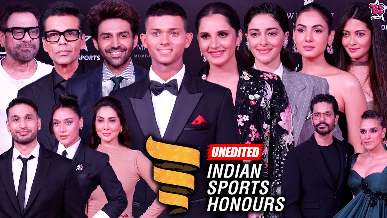 UNEDITED - Sania Mirza, Yashasvi Jaiswal, Kartik, Ananya, Sonal | Indian Sports Honours Awards 2024