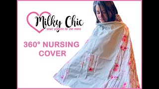 Milky Chic 360 nursing cover poncho with a shirt holder, open neckline, and wide pocket screenshot 4