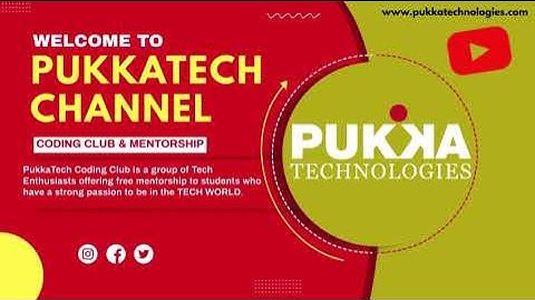 introduction to pukkateck coding club youtube channel