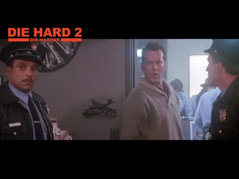 John McClane and ill-tempered airport police chief - Die Hard 2 (1990) HD
