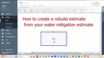 Xactimate - Water Mitigation to Rebuild Estimate Tool