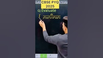 Q) Integration ∫ 𝑑𝑥/(𝑎^2 cos^2 𝑥+𝑏^2 sin^2 𝑥) #class12 #cbse #maths  ##maths #integration